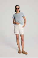 Linen shorts with...
