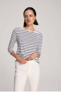 Striped blouse wi...