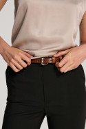 Leather belt with...