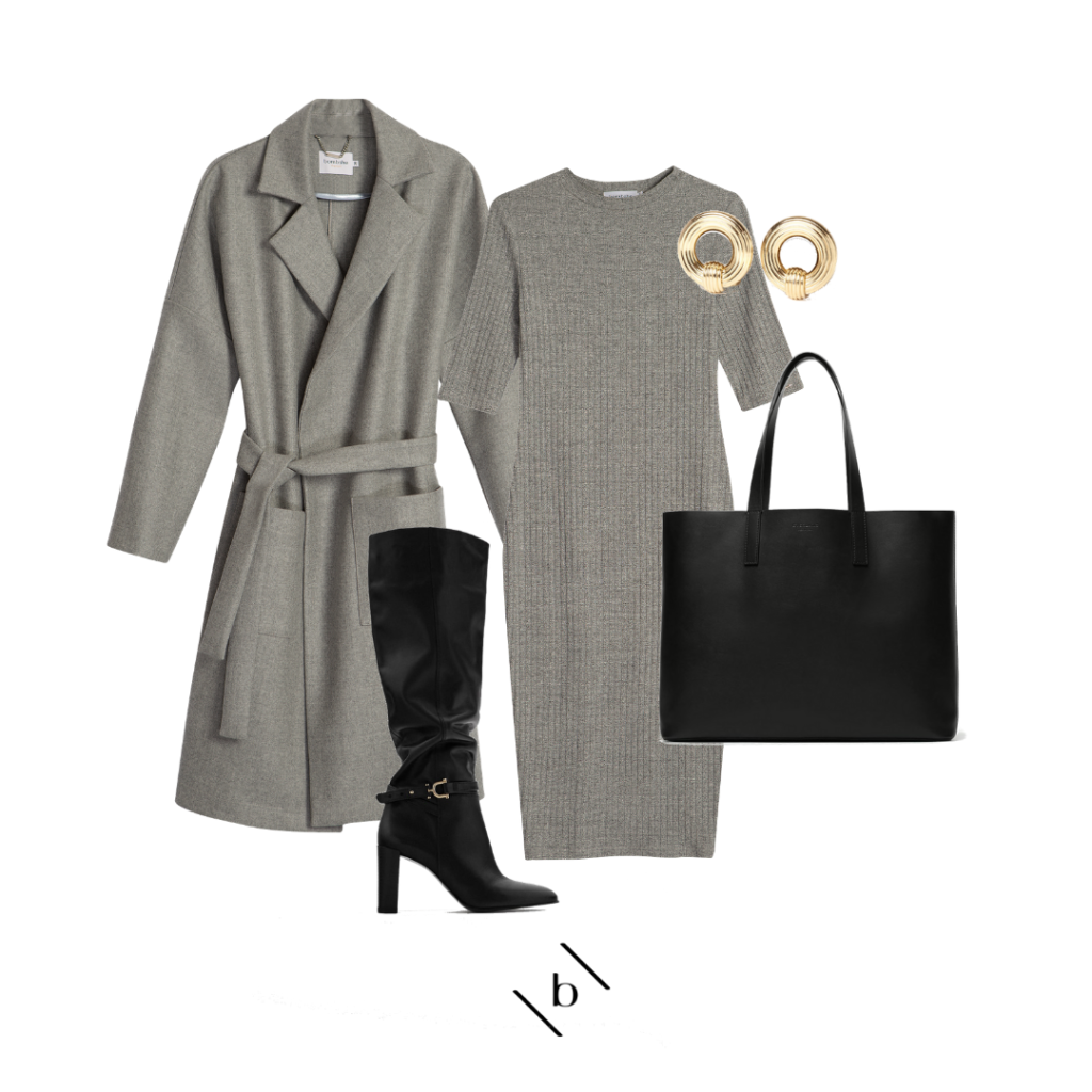 4 sposoby na szarą sukienkę