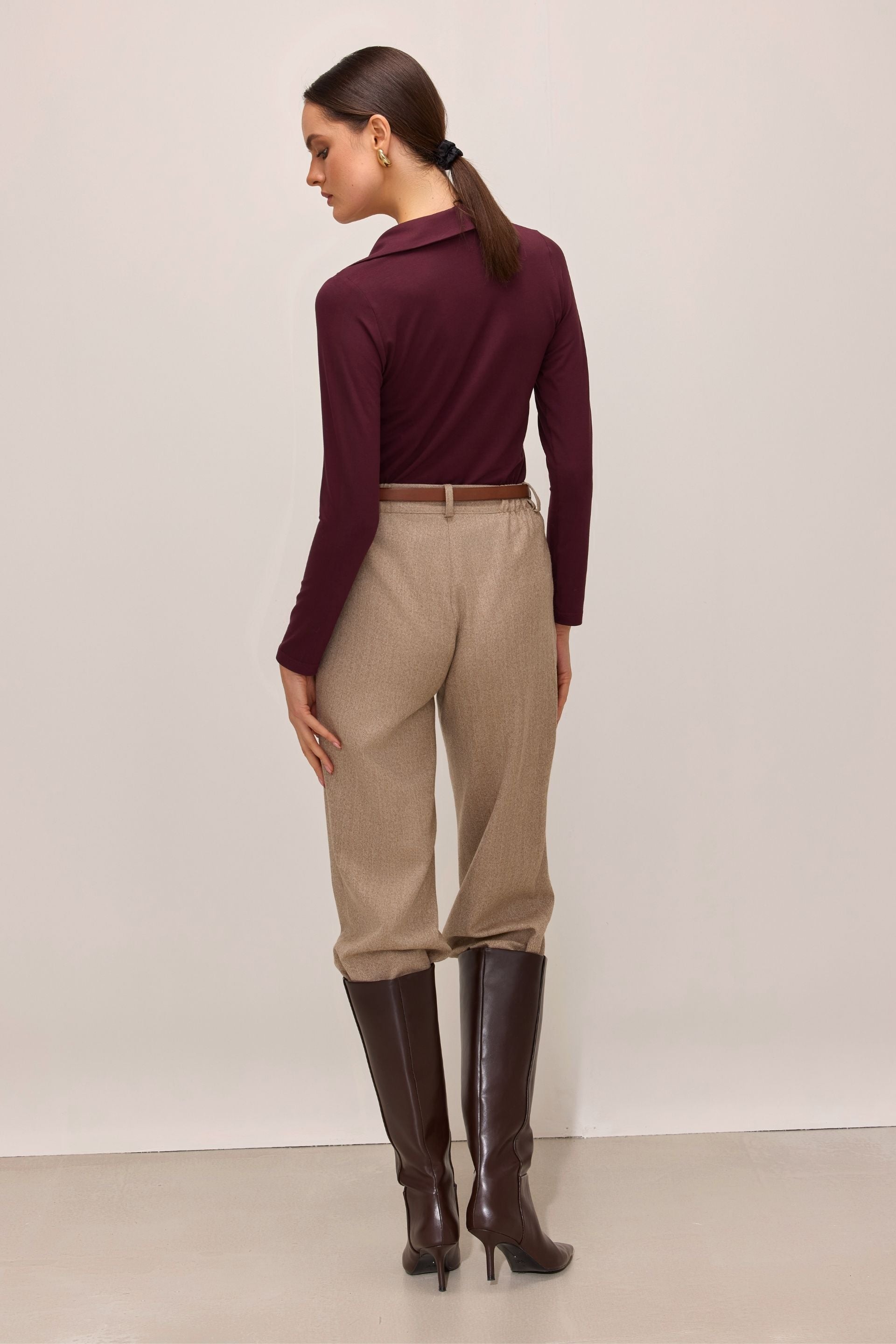 Cherry long-sleeved polo shirt