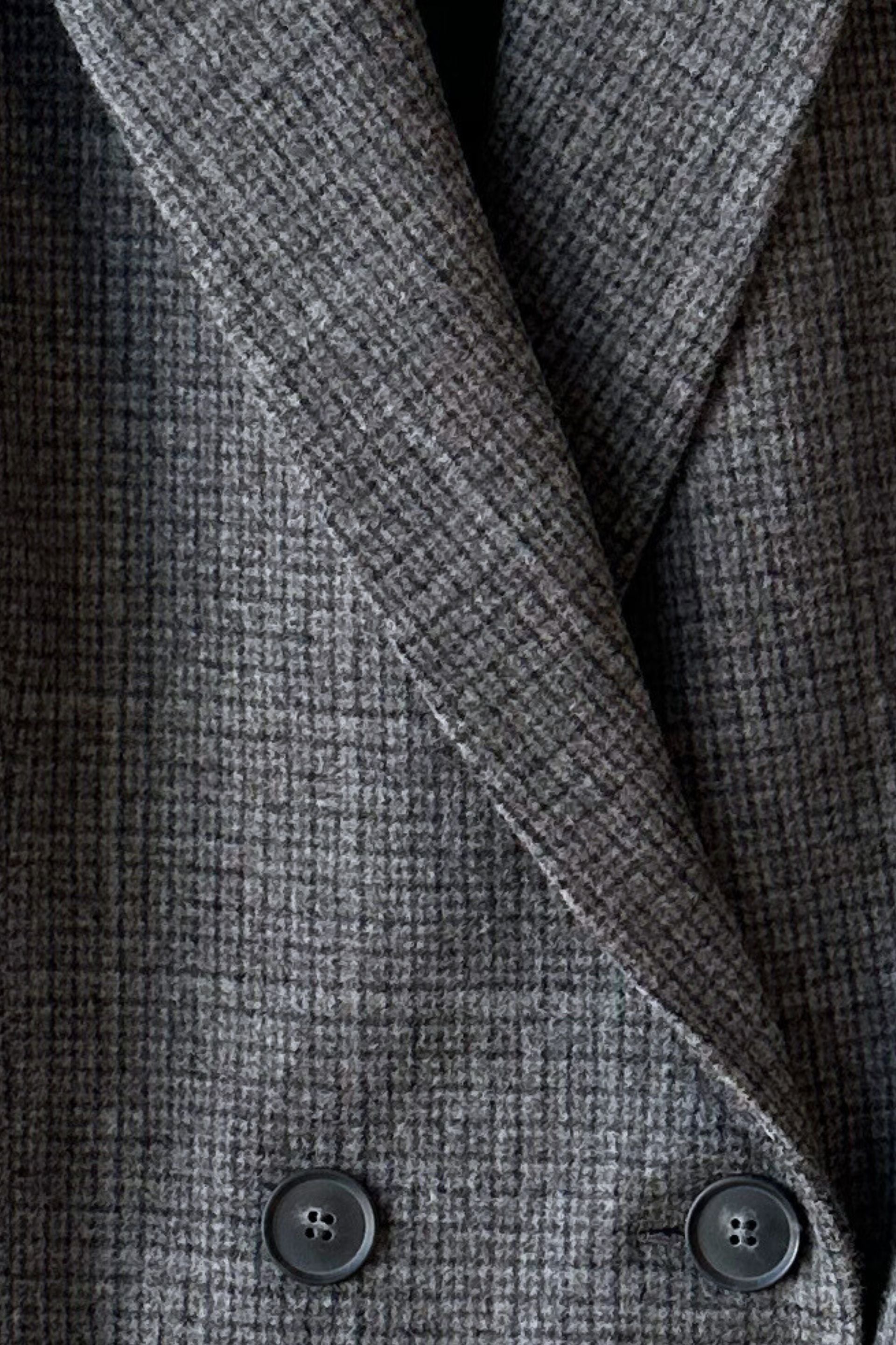 Wełniana marynarka w kratę