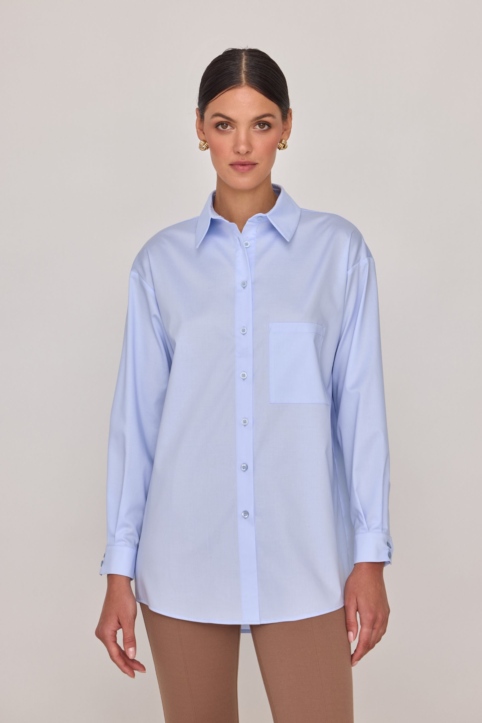 Oversized white cotton shirt