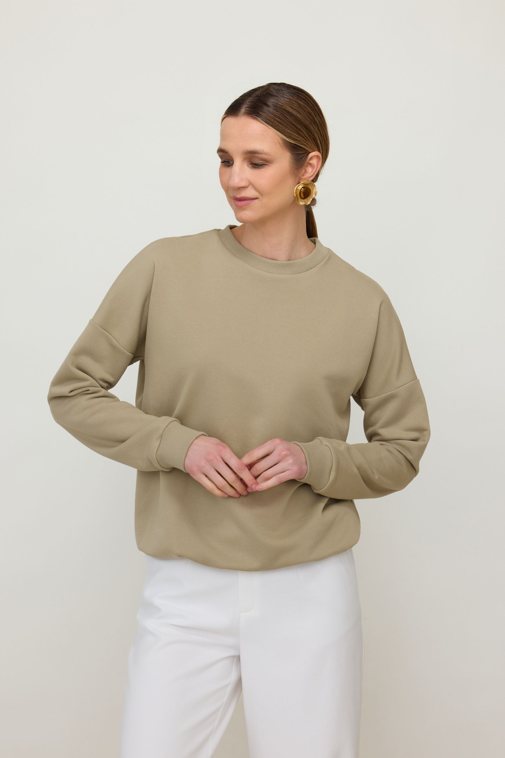 Bluza basic krem pistacjowy