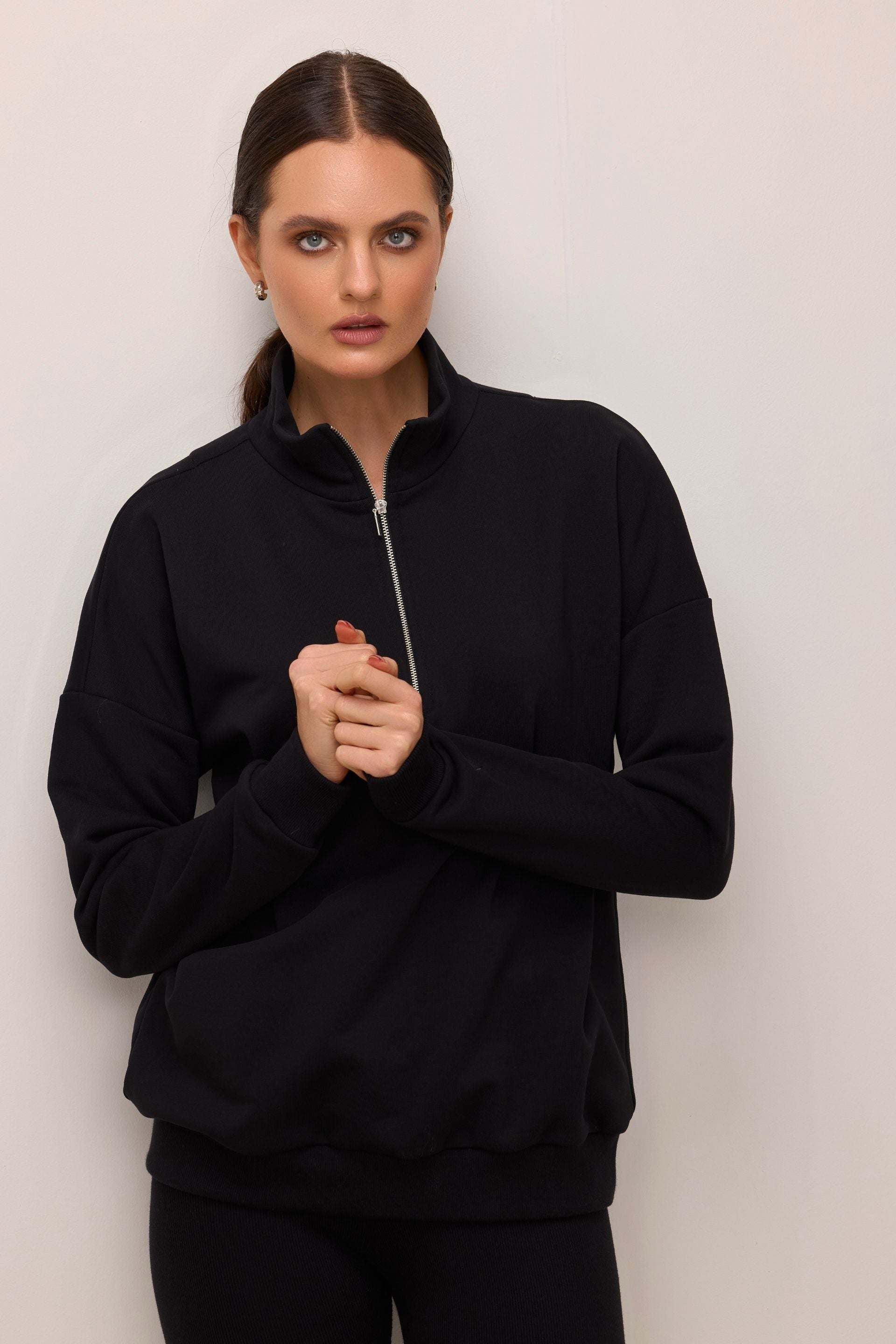 Bluza z zamkiem czarna