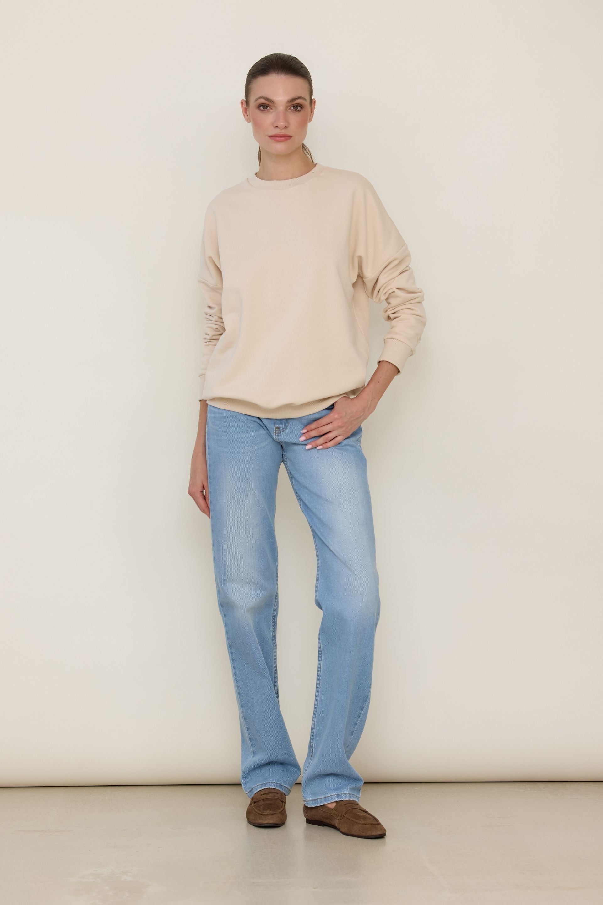 Bluza basic waniliowy beż