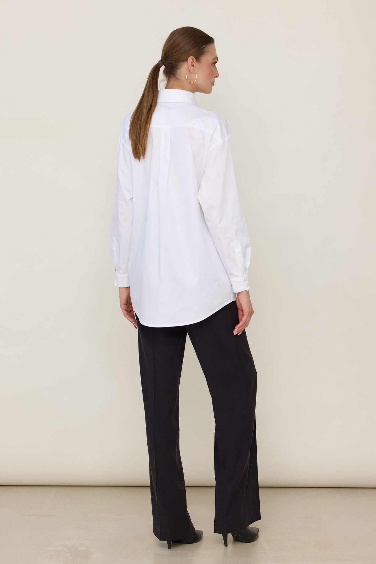 Oversized white cotton shirt