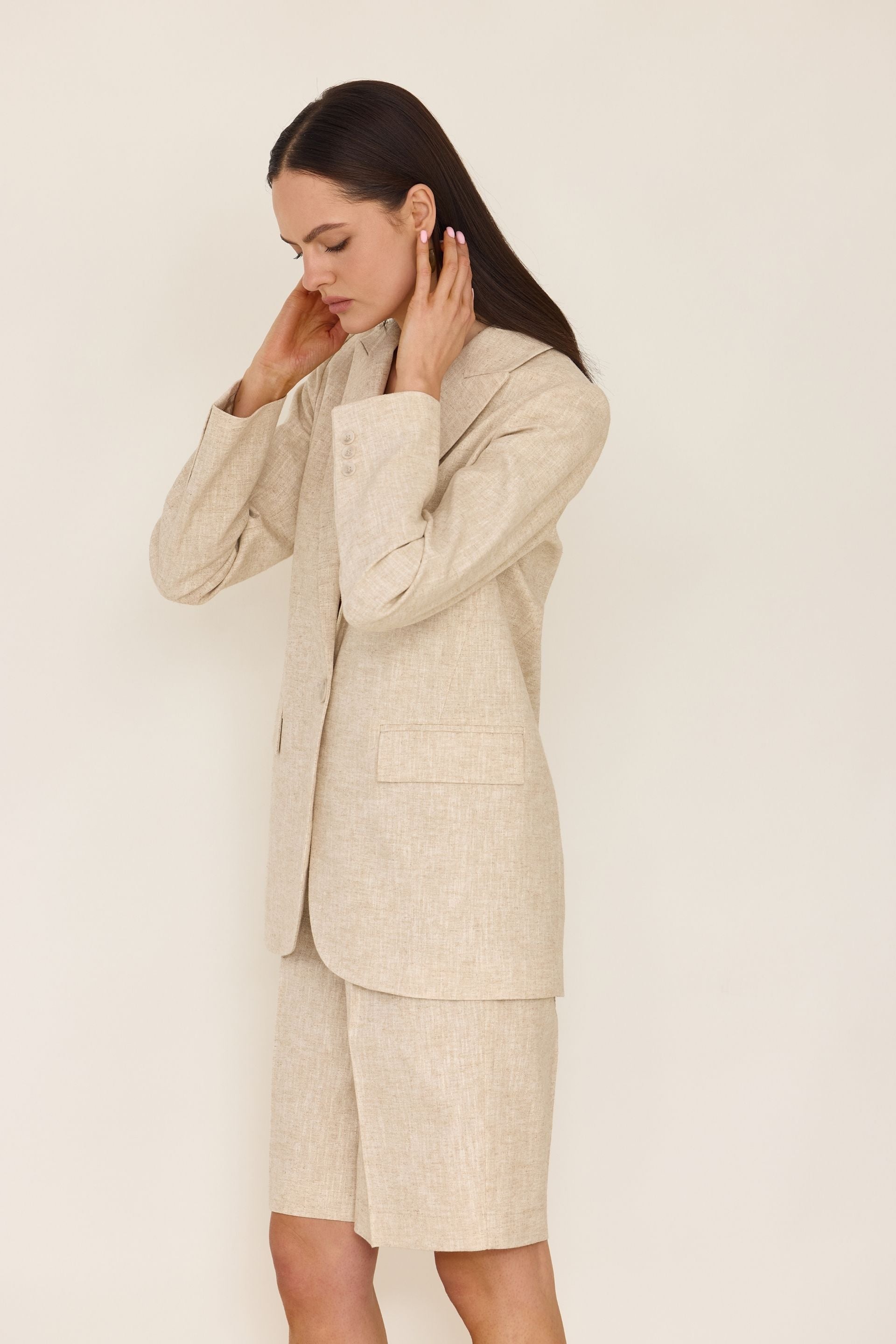 Natural beige ramie jacket