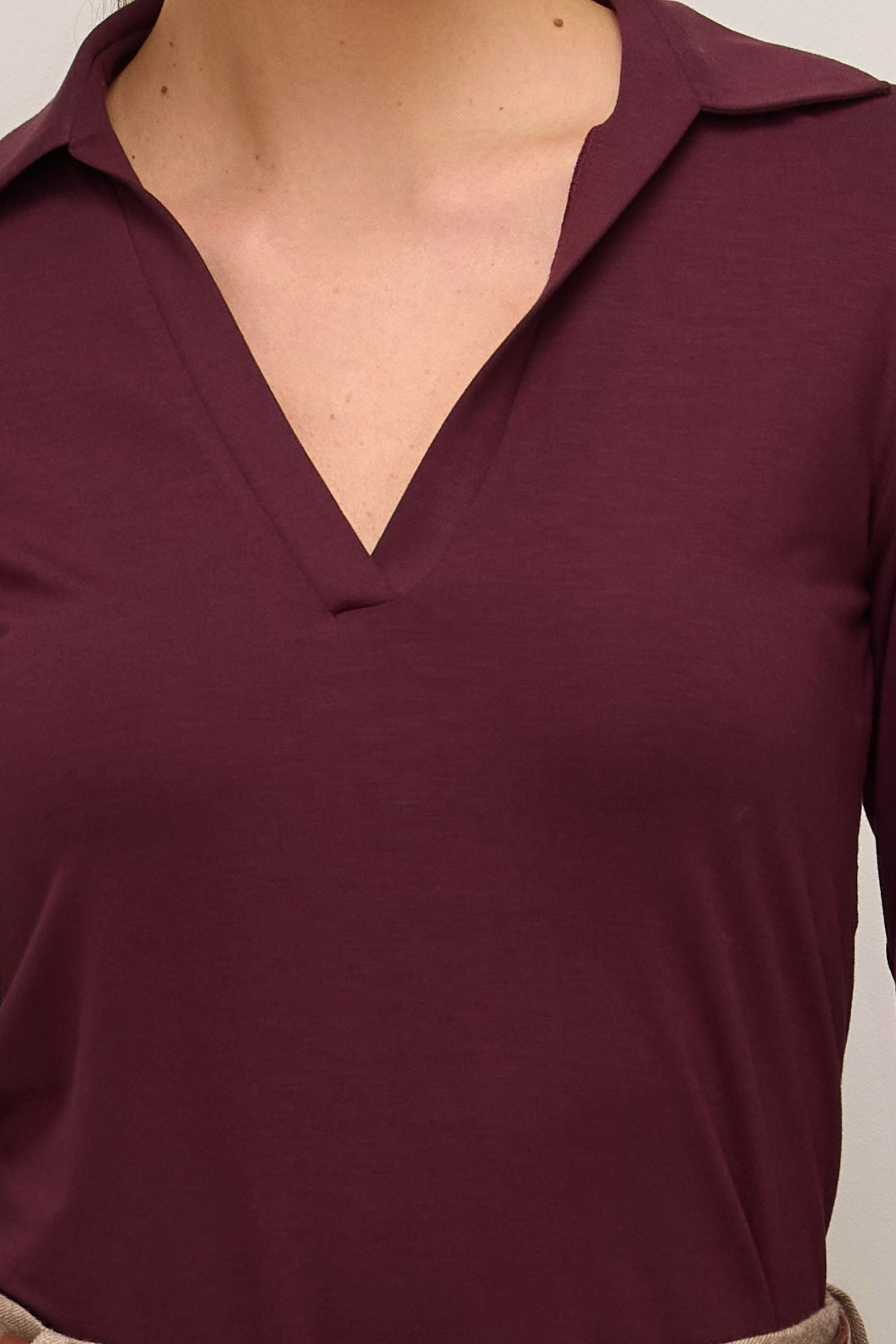 Cherry long-sleeved polo shirt