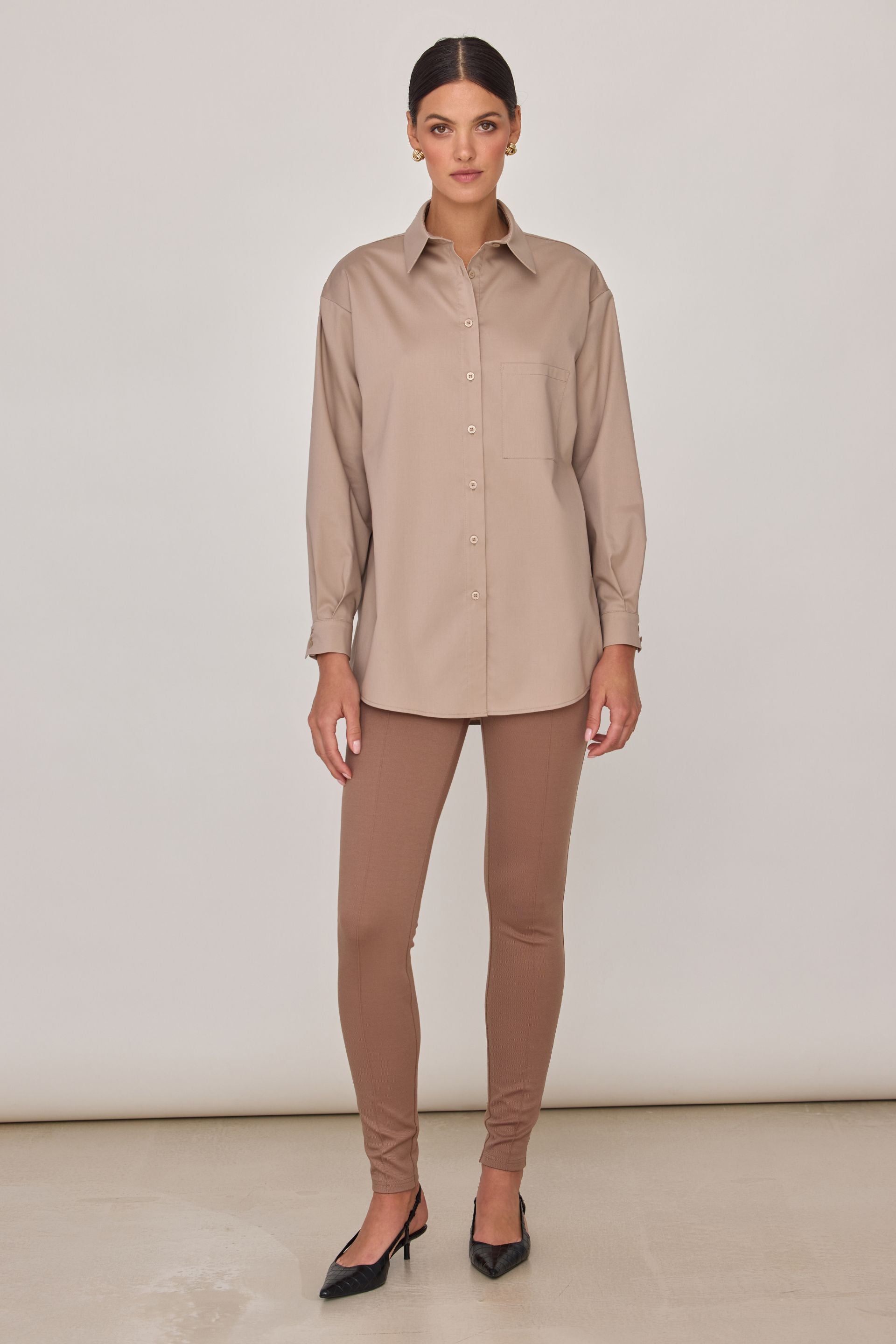 Oversized white cotton shirt