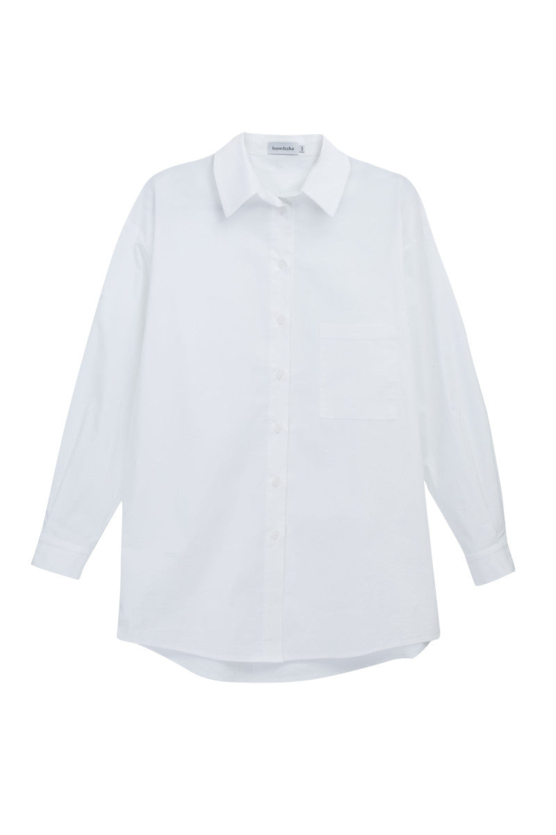 Oversized white cotton shirt
