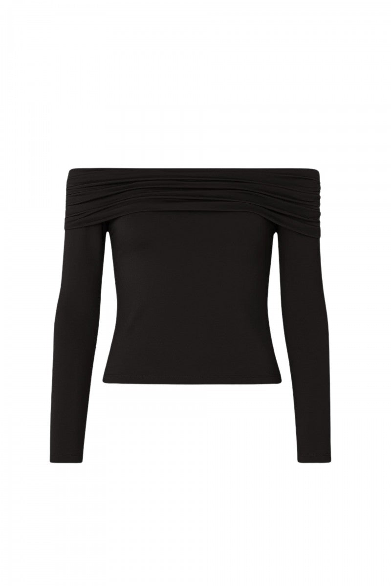Long-sleeved Spanish blouse, black