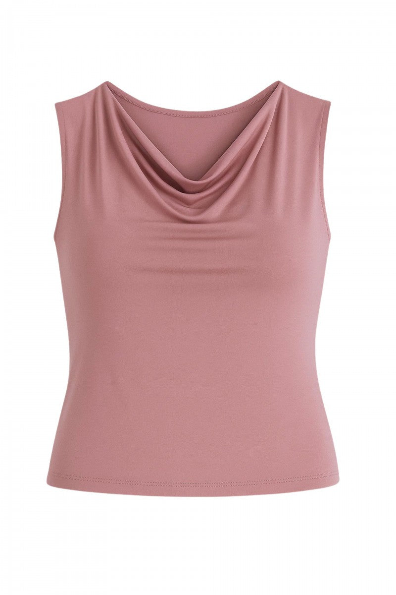 Water pink neckline blouse