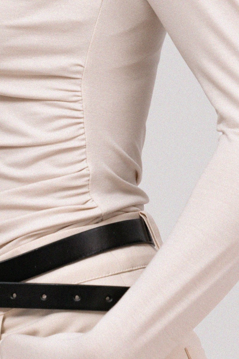 Vanilla blouse with draped sides