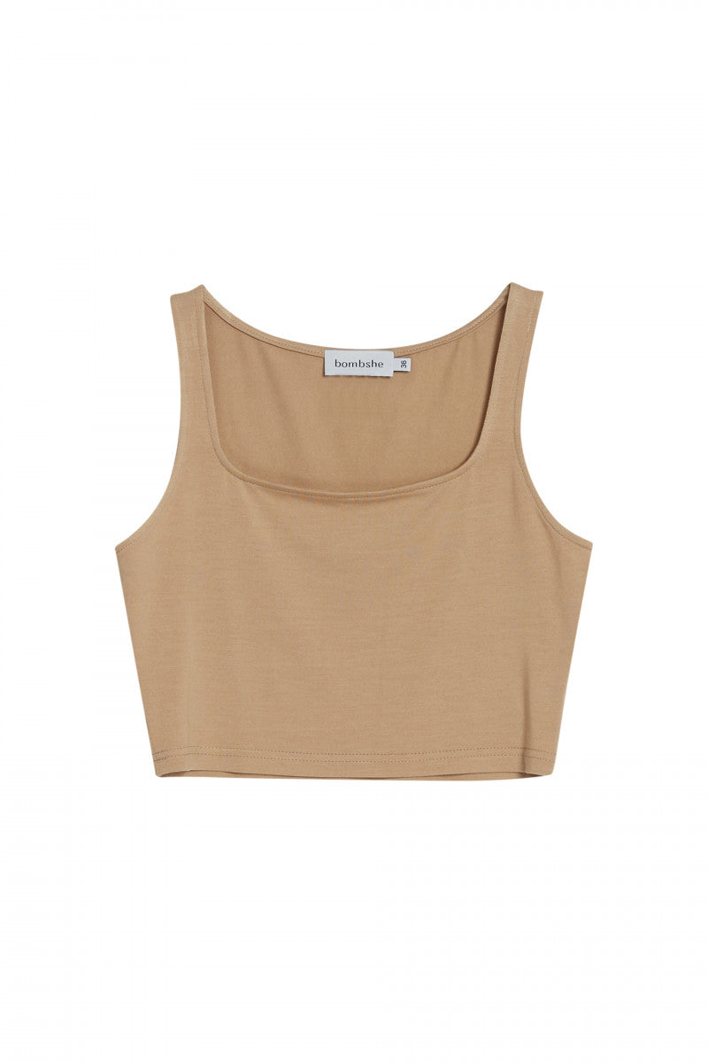 Beige crop top