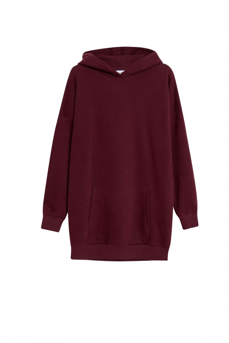 Longer burgundy hoodie