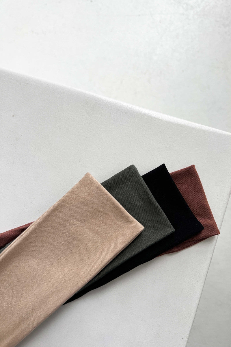 Dzianinowa opaska taupe