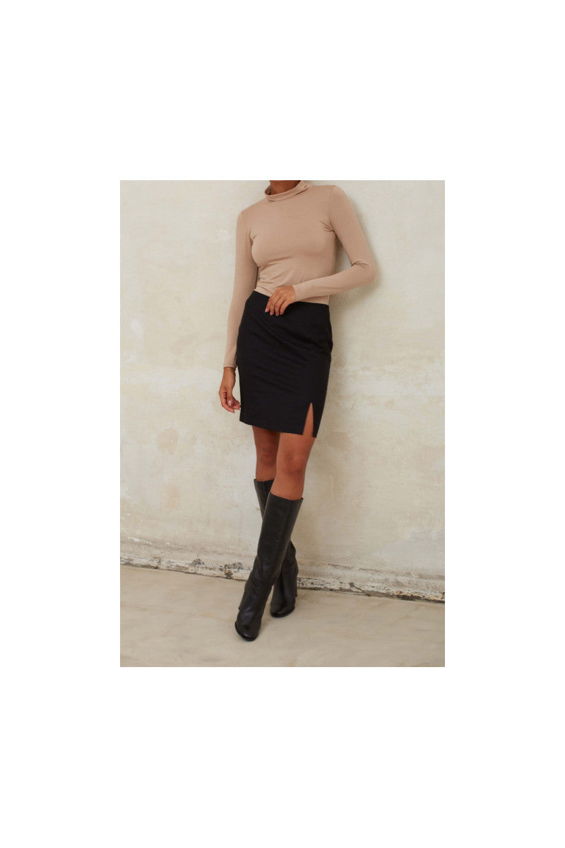 Golf z mikromodalu beżowy