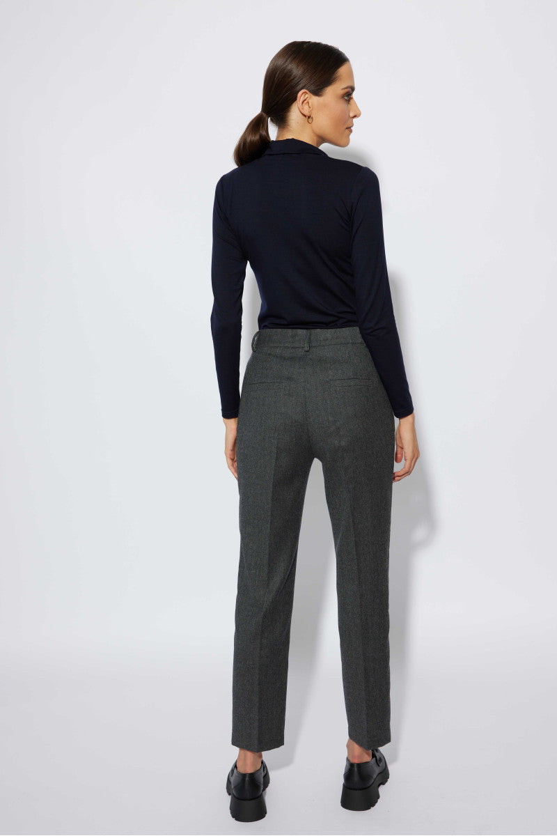 Navy blue Tencel turtleneck