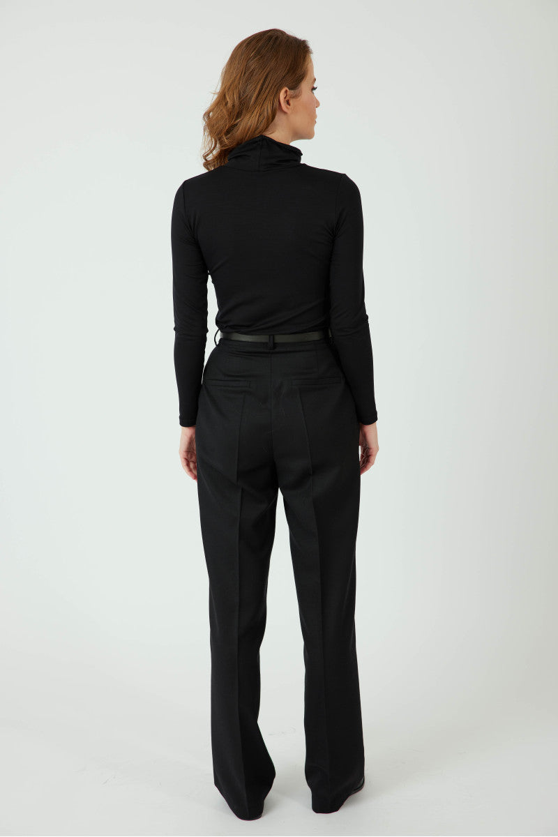 Black Tencel turtleneck