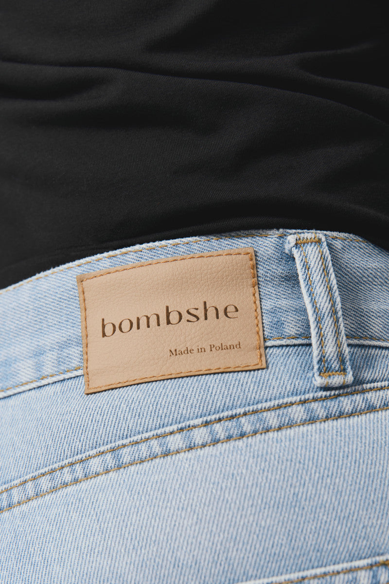 Classic fit organic cotton jeans in light blue