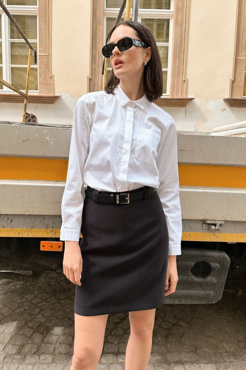 Klasyczna spódnica z wiskozy czarna