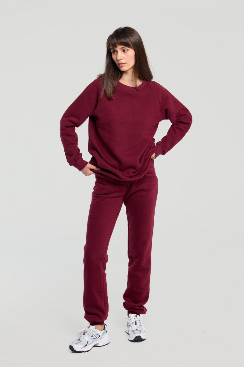 Classic burgundy sweatpants