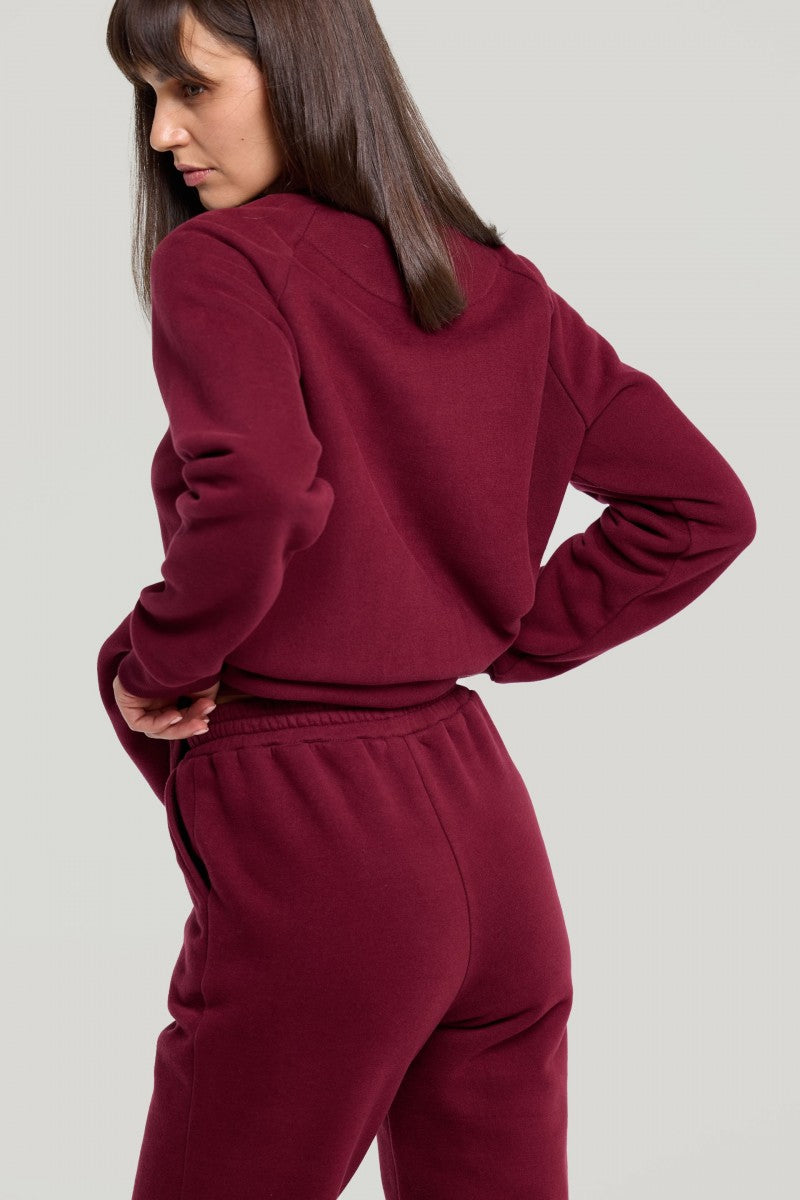 Classic burgundy sweatpants