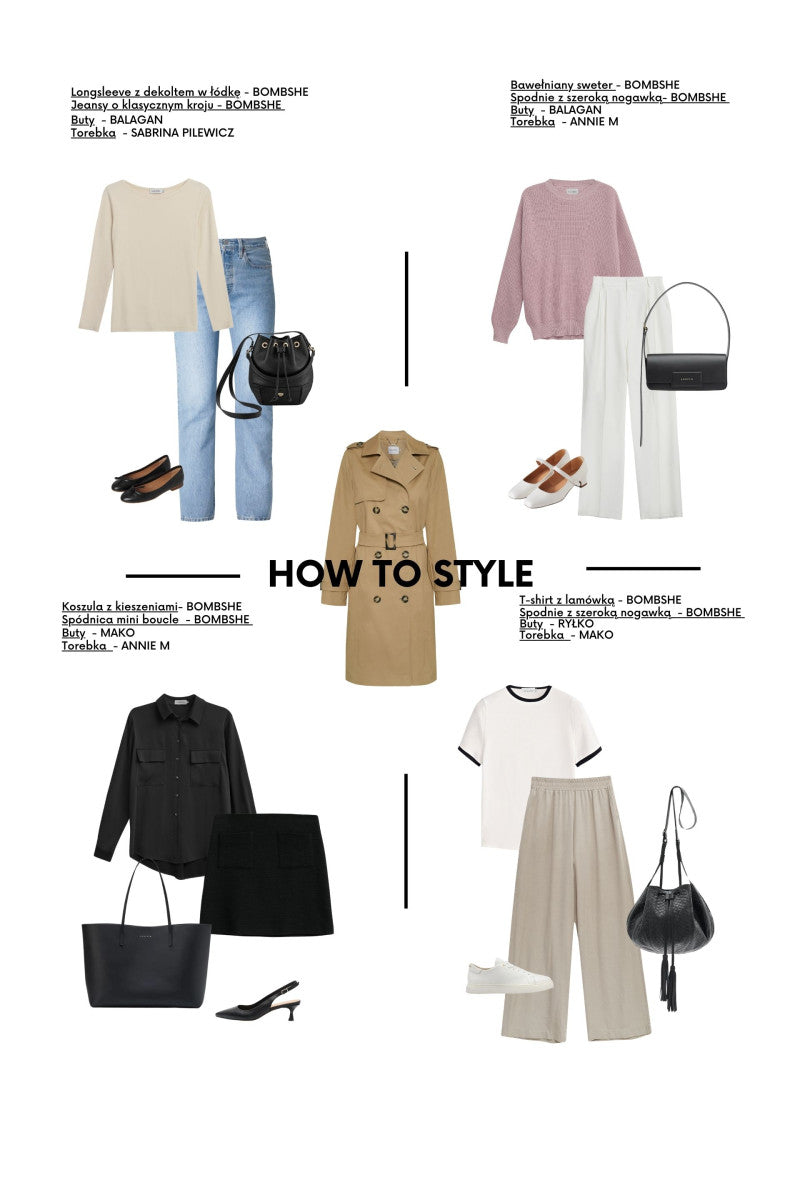 Klasyczny bawełniany trencz karmelowy beż