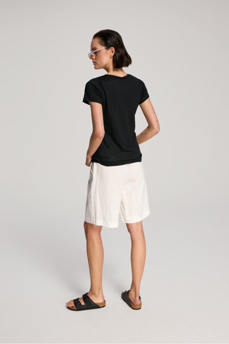 Black linen t-shirt