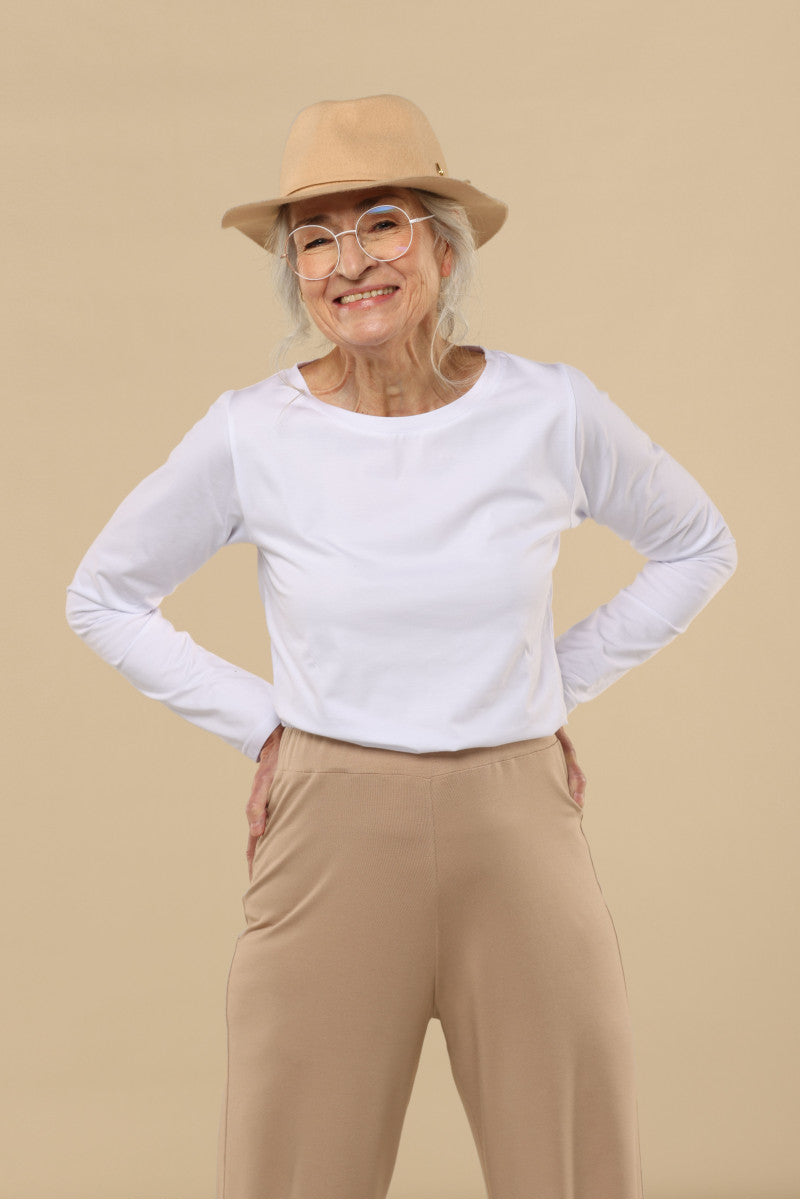 White Supima Cotton Longsleeve