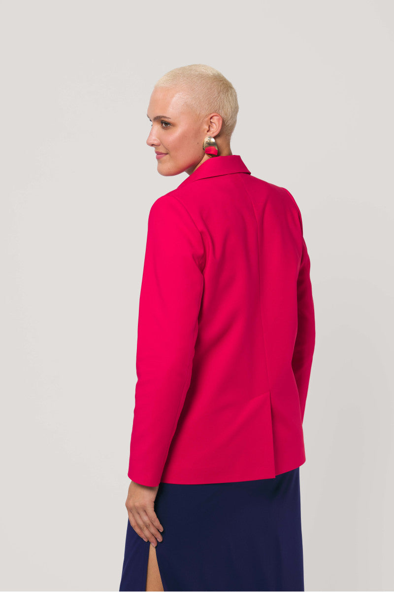 Marynarka jednorzędowa czerwona