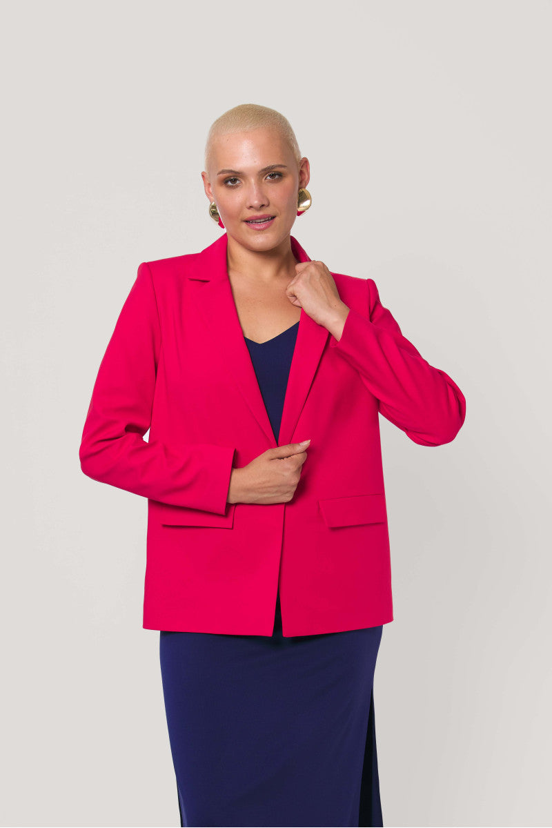 Marynarka jednorzędowa czerwona