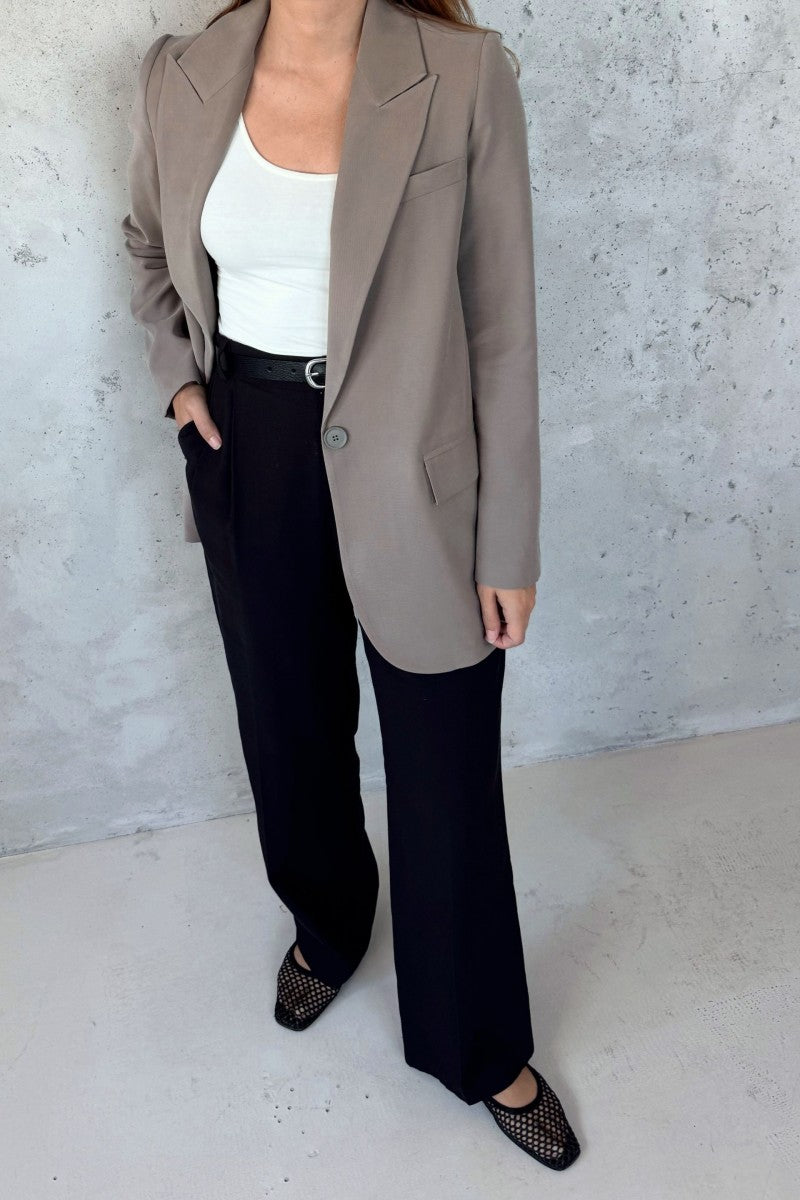 Marynarka typu oversize taupe