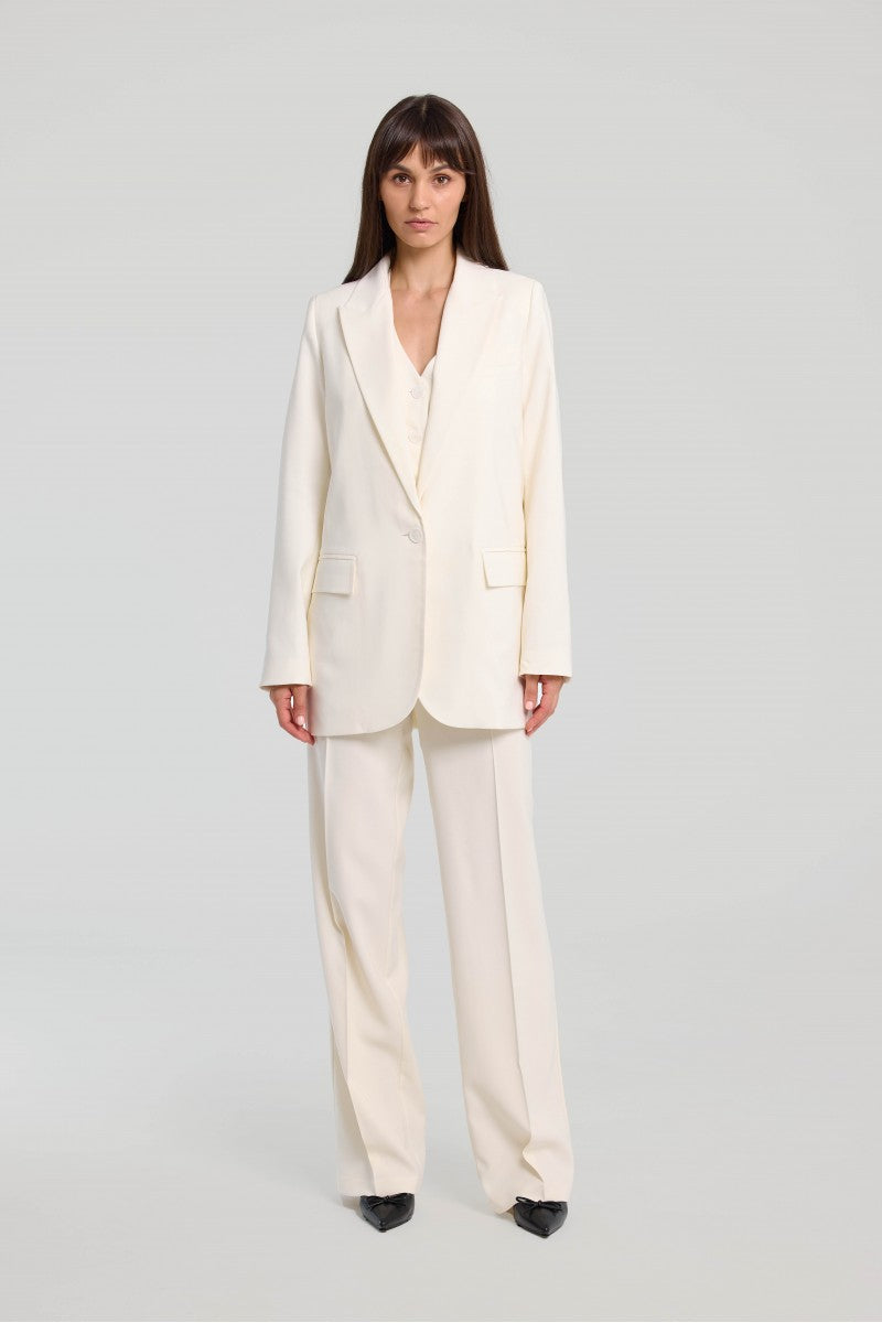 Marynarka typu oversize śmietankowa