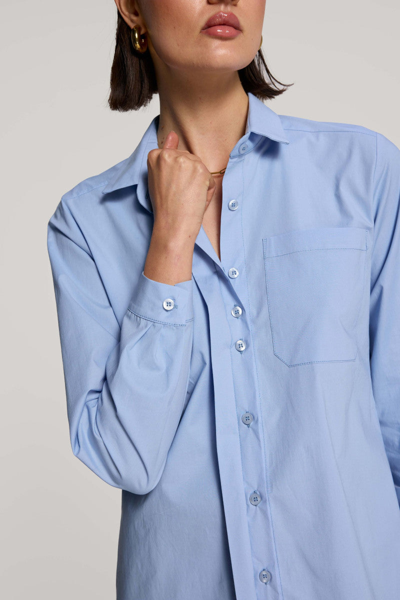 Simple blue cotton shirt