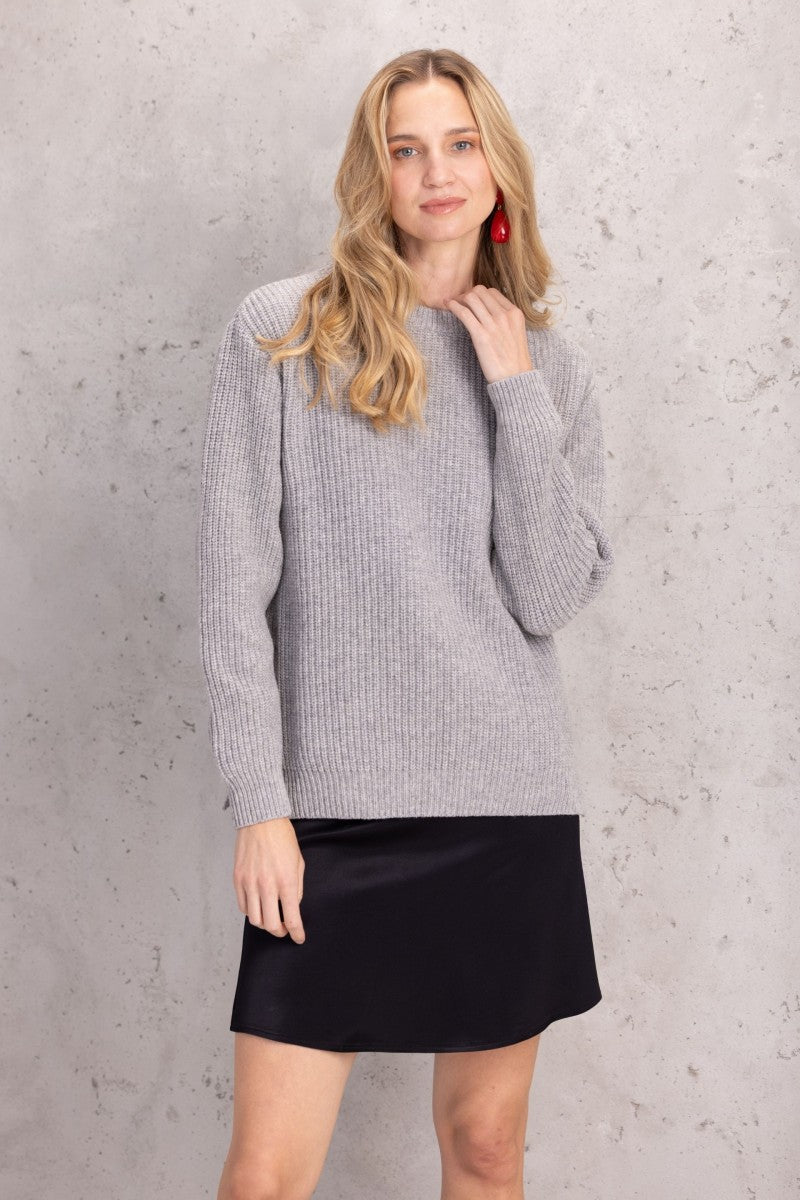 Black satin mini skirt