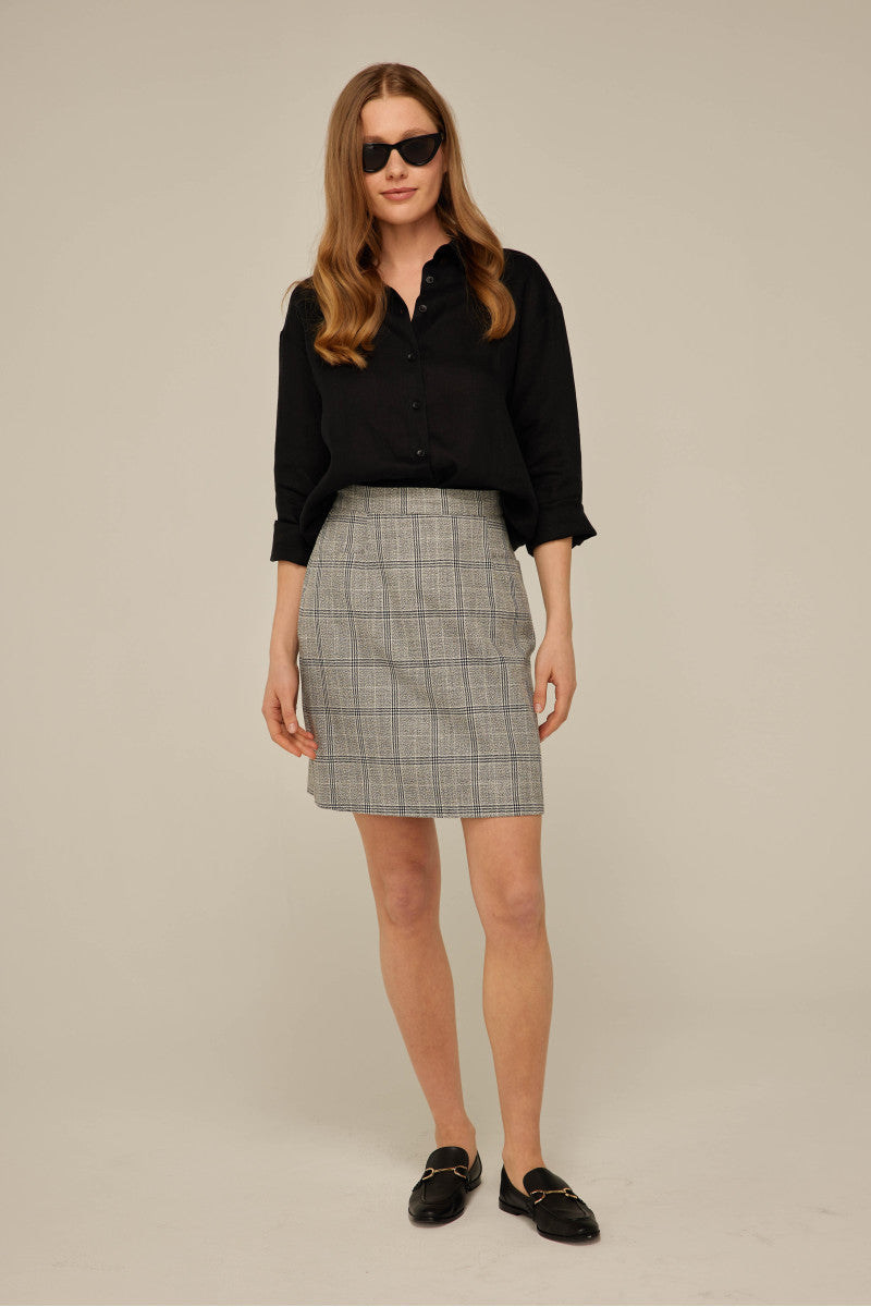 Spódnica z kieszeniami szara