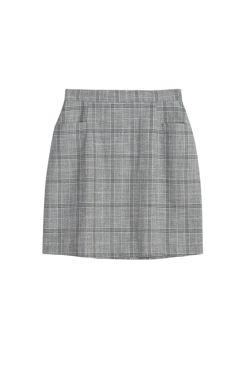 Spódnica z kieszeniami szara