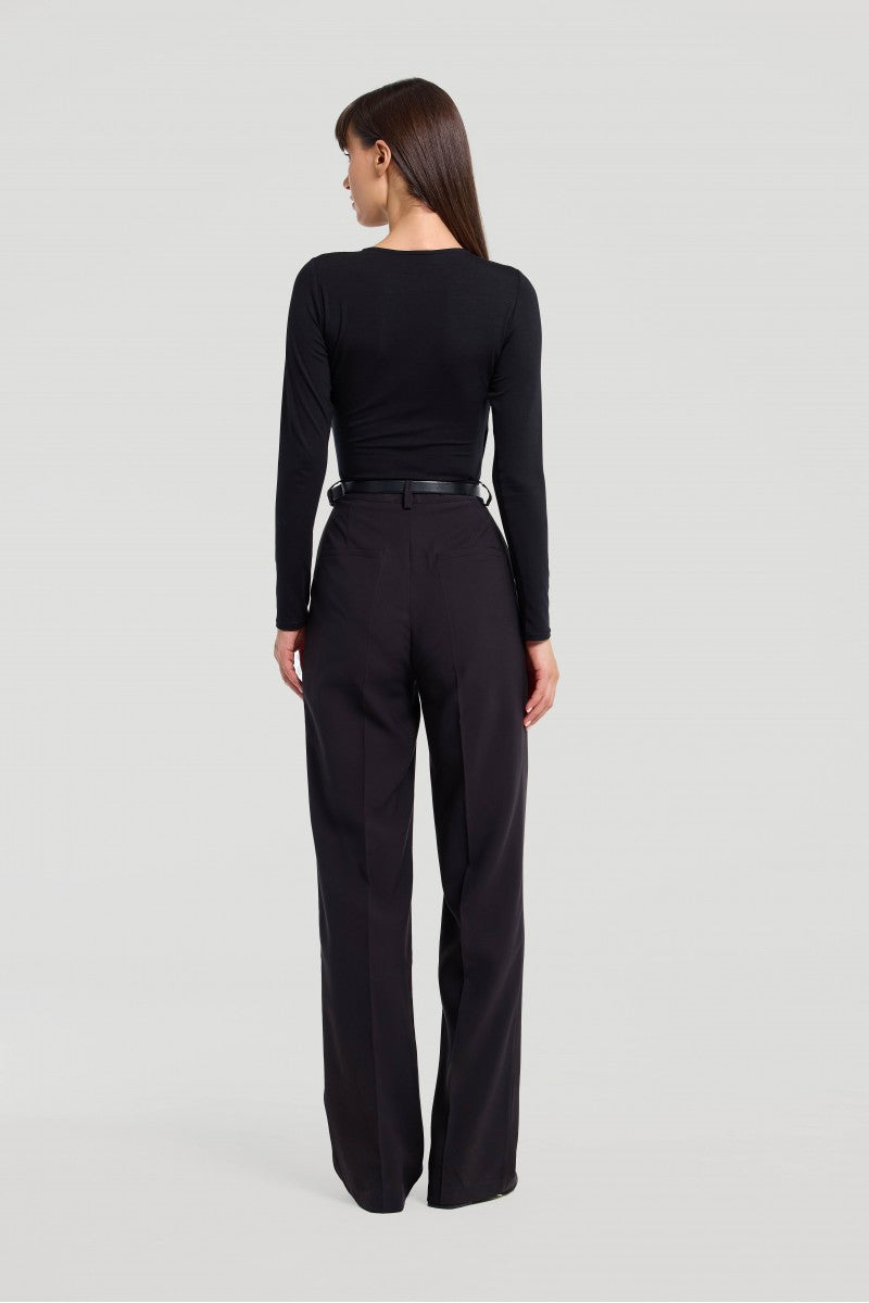 Wide leg trousers dusty black