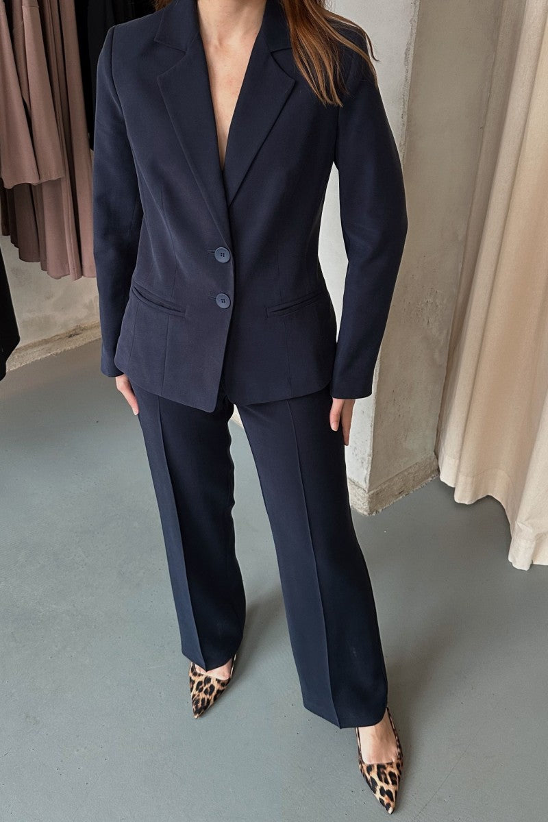 Tailored two-button navy blue jacket