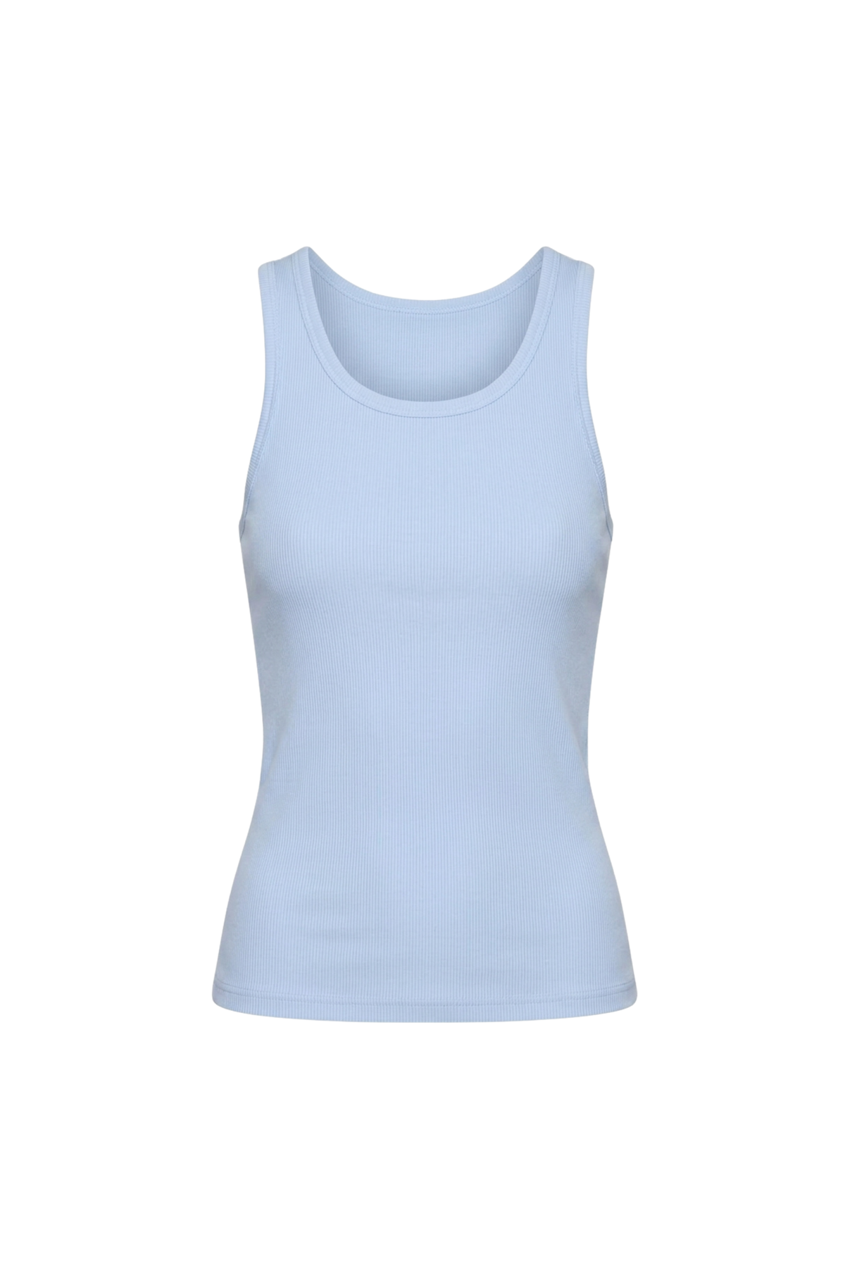 Top z prążkowanej bawełny baby blue - packshot