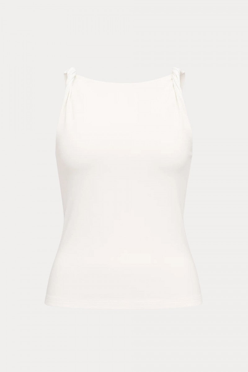 Cream wrap-around top