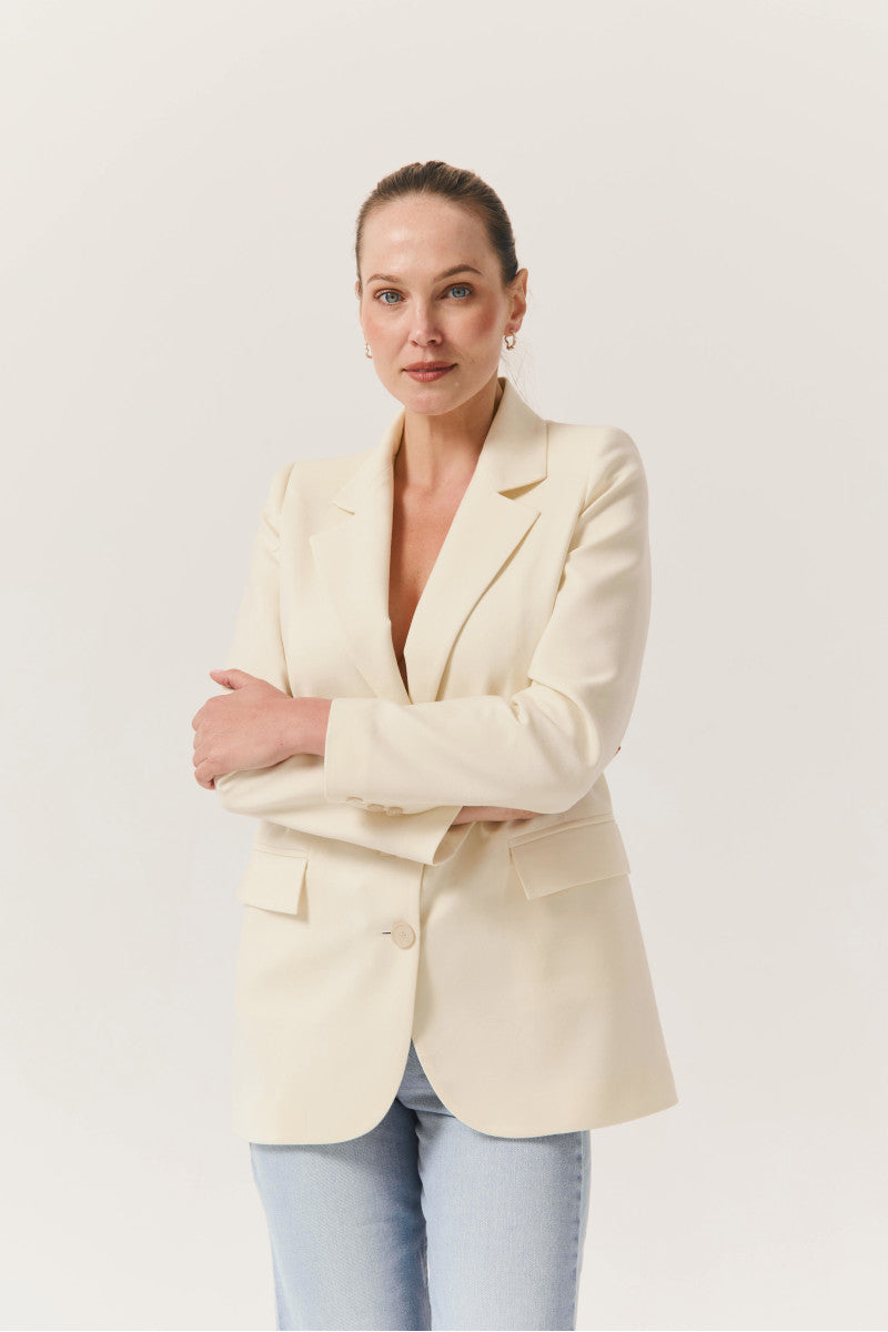 Vanilla pudding wool jacket