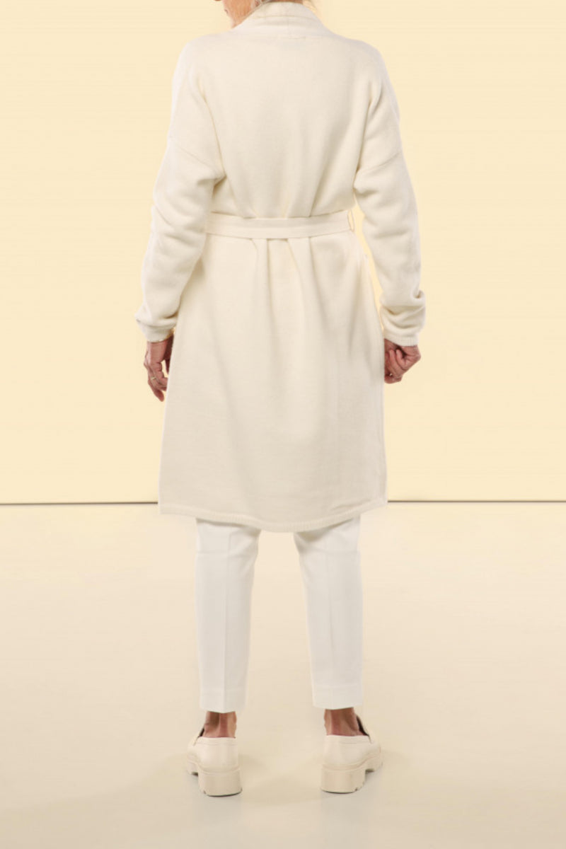 Long woolen cream cardigan